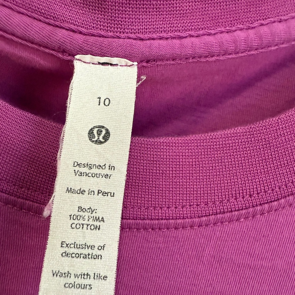 Lululemon All Yours Boyfriend Tee Shirt Short Sleeve Cotton Top Athleisure 10 - Picture 5 of 5